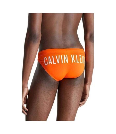 Slip De Bain Motif/style Logo Homme Orange Calvin Klein