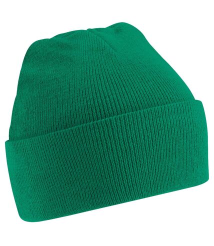 Bonnet tricoté unisexe vert Beechfield