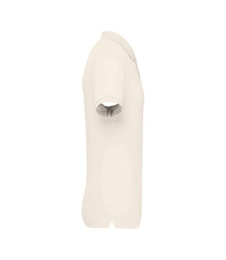 Mens Pique Polo Shirt Ivory Native Spirit