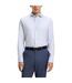 Mens Textured Check Spread Collar Shirt Light Blue Boss-1