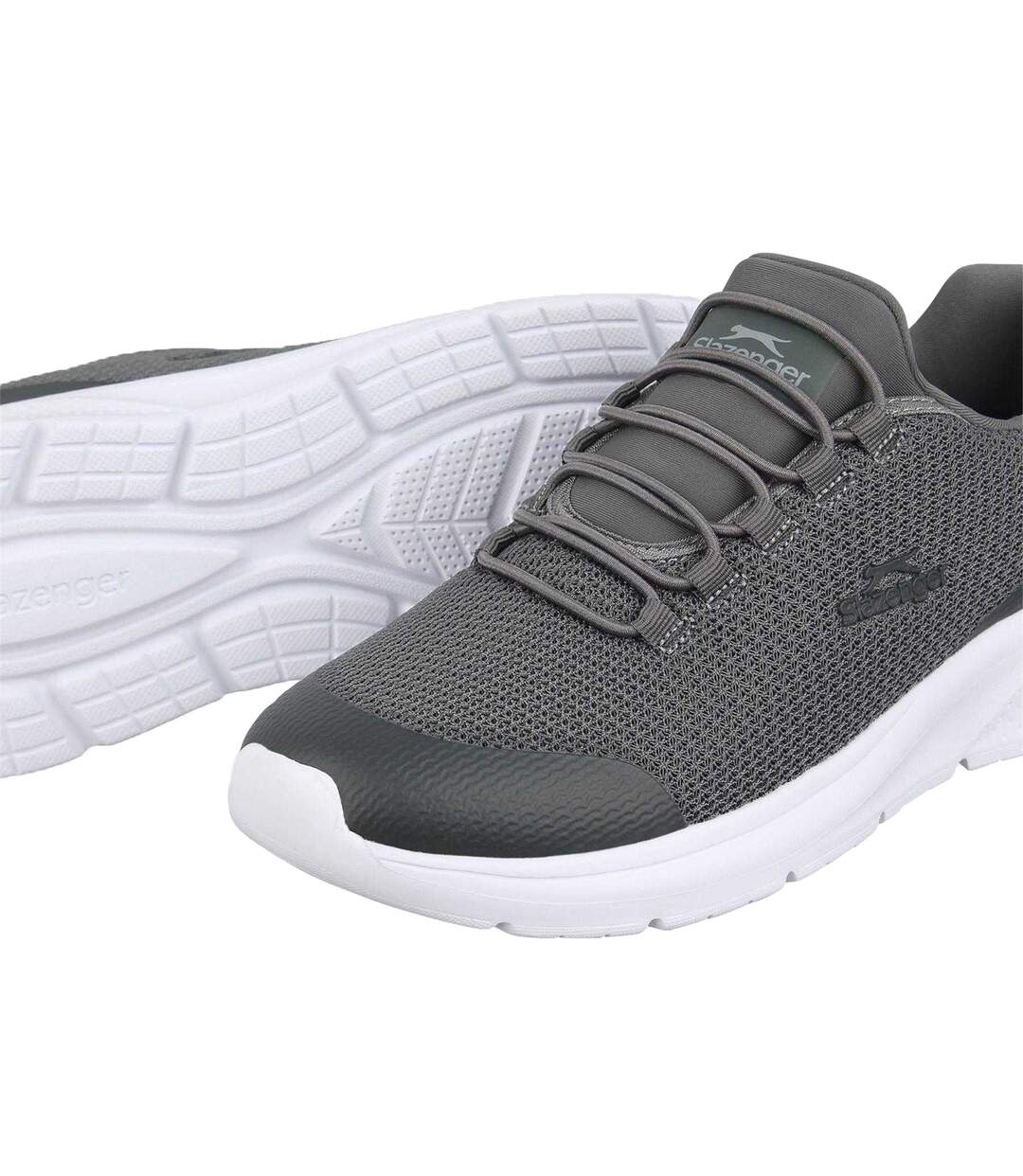 Mens Rotate Trainers Grey White Slazenger-4
