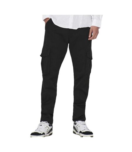 Pantalon cargo noir homme only & sons dean - w28-l32