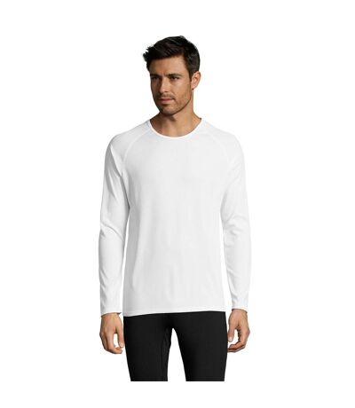 SOLS Mens Sporty Long Sleeve Performance T-Shirt (White) - UTPC2903