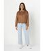 Blouson zippé suédine taille resserrée-3