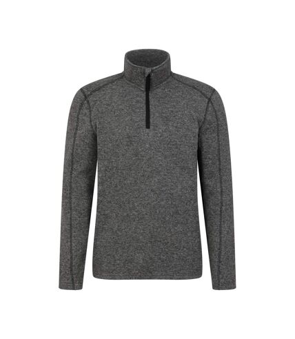 Mens idris ii half zip fleece top grey Mountain Warehouse