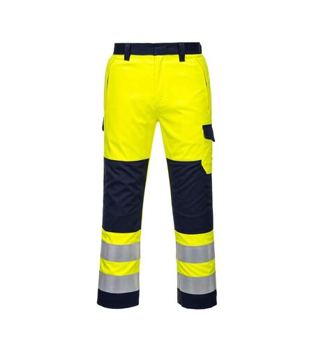 Portwest Mens Modaflame Hi-Vis Pants (Yellow/Navy) - UTPW927