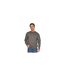 Mens Core Combed Cotton Regular Sweatshirt Charcoal Casual Classics-1