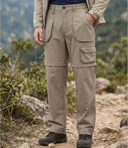 OGALO TANGER — Pantalon de randonnée marron : le 2-en-1 ultra-résistant