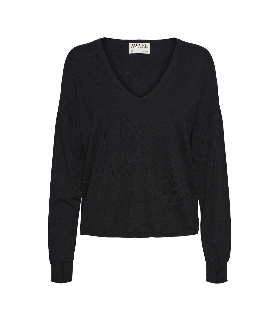 Pull noir femme vero moda oaklynn - l-1