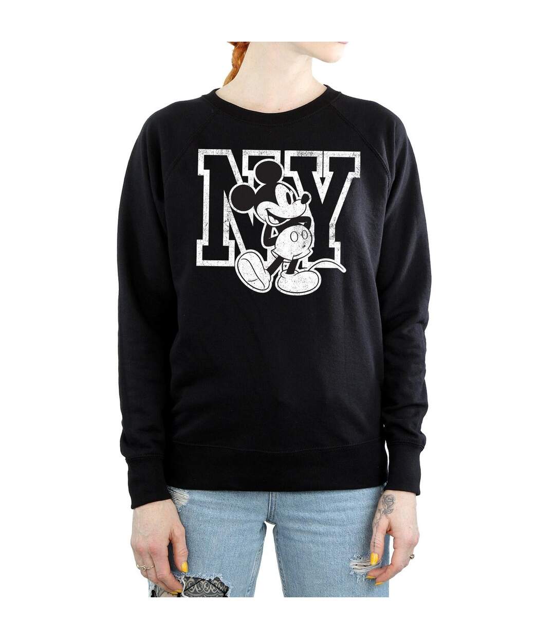 Disney - Sweat MICKEY MOUSE NY KICKING - Femme (Noir) - UTBI8748-3