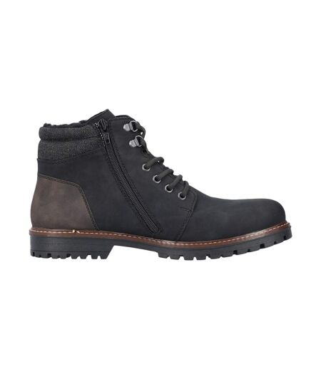Bottine A Lacets Et Zip Rieker Jeans