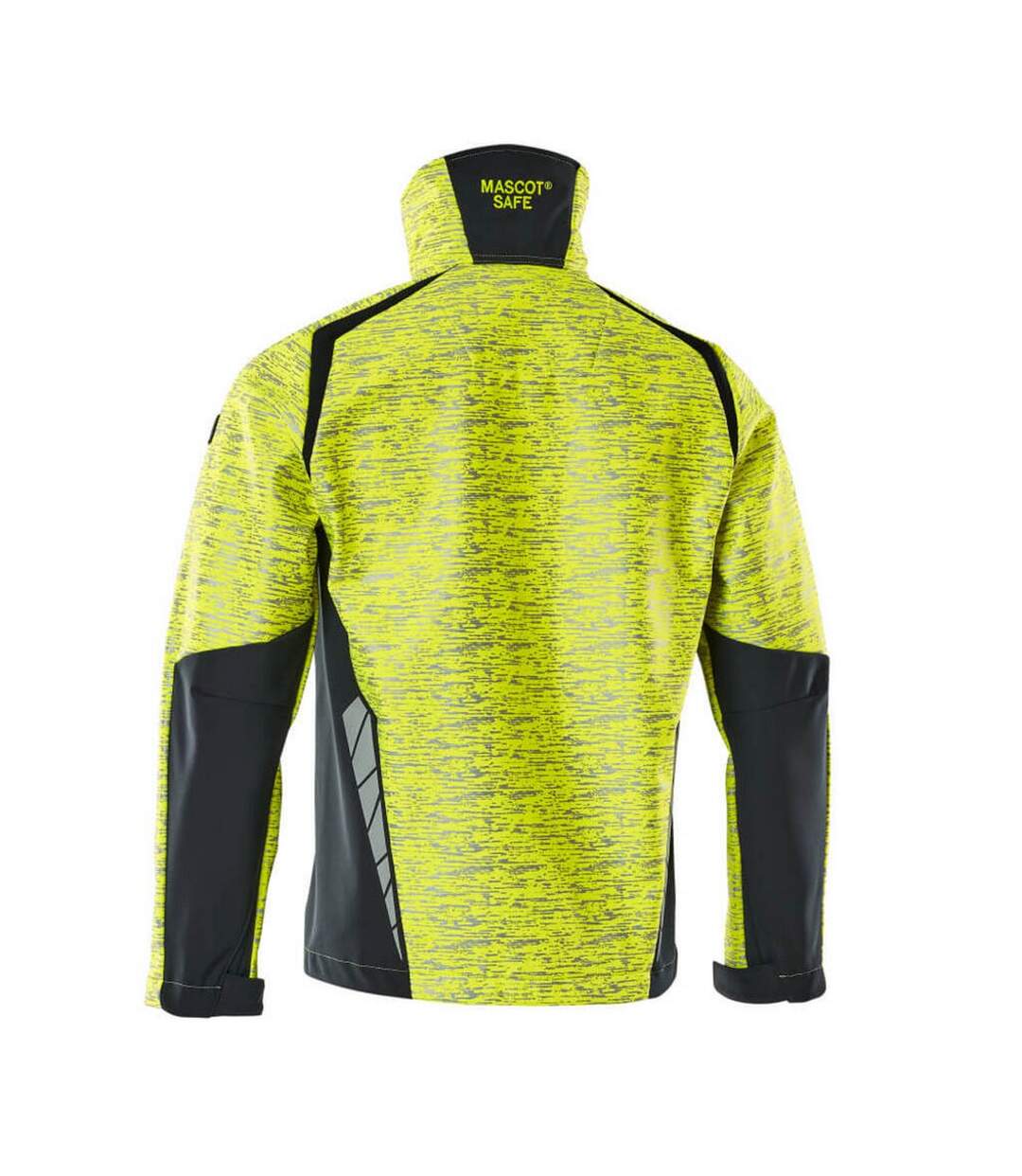 Mens Accelerate Safe Soft Shell Jacket Hi Vis Yellow Black Mascot-2