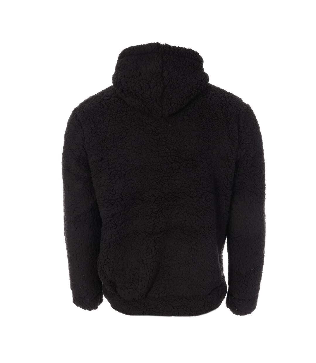 Sweat sherpa noir homme paname brothers full zip-2