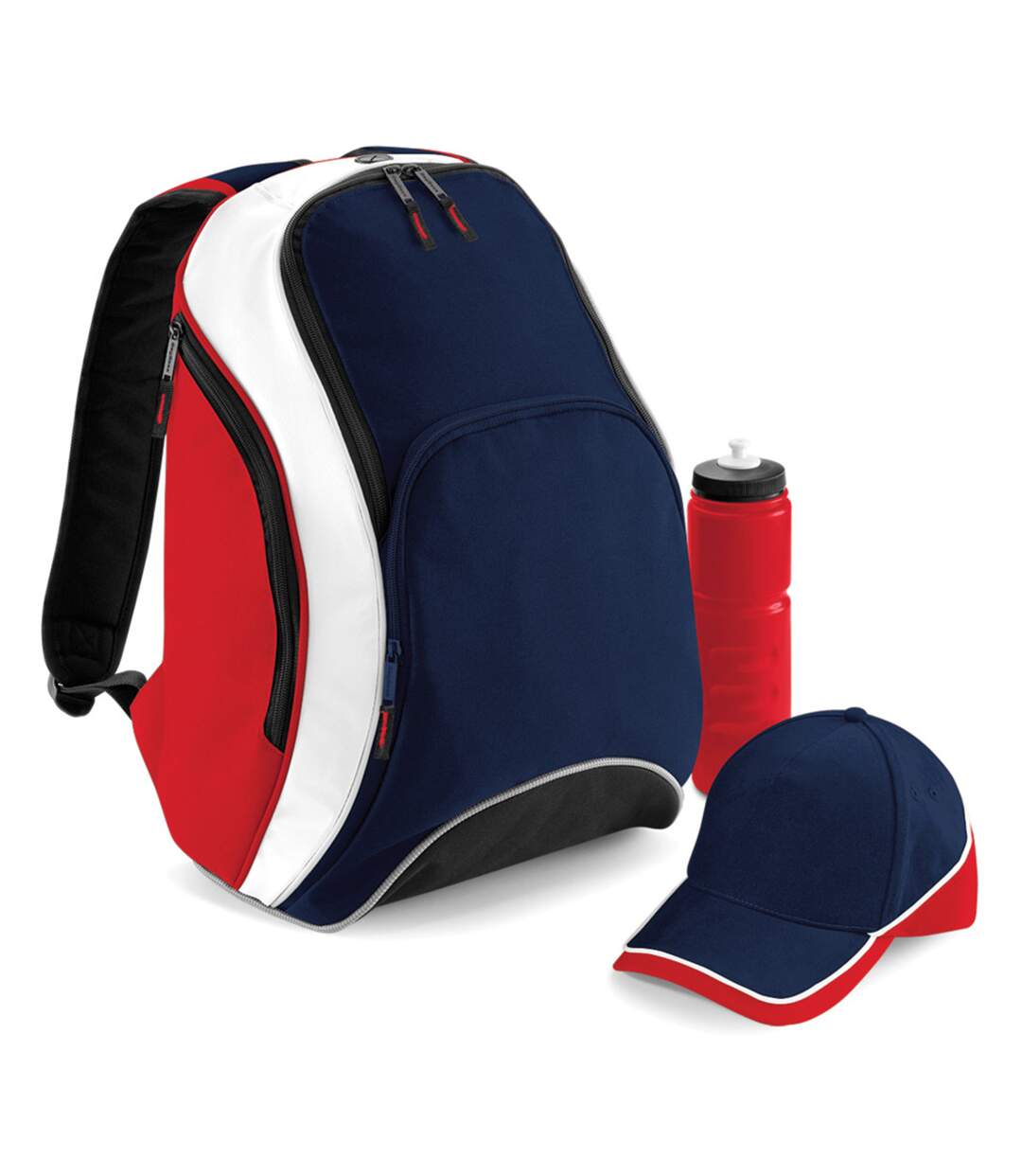 Sac À Dos 21 Litres Taille Unique Bleu Marine Rouge Blanc Bagbase-1