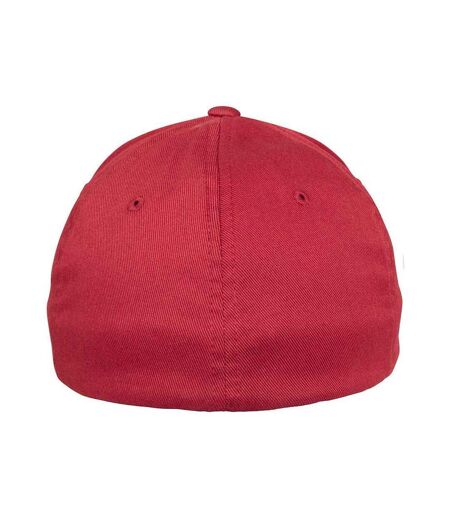 Childrens/kids Wooly Combed Baseball Cap Rose Brown Flexfit