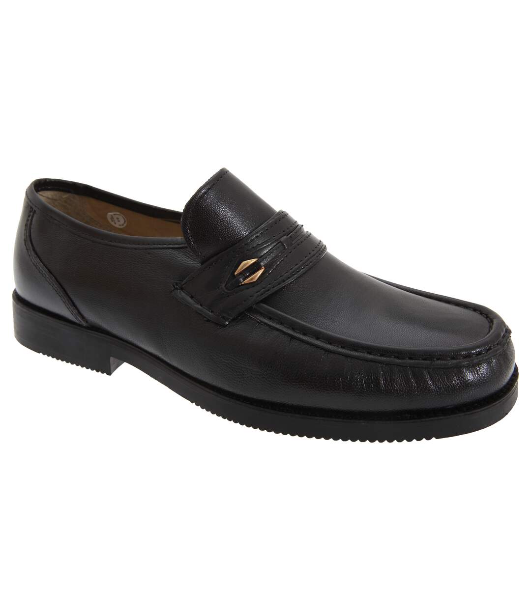 Mocassins larges homme noir Tycoons