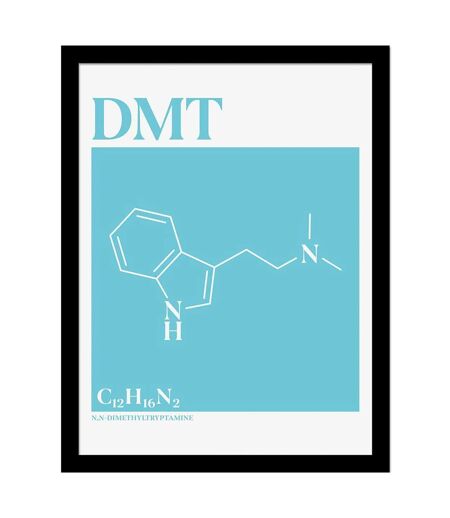 Drug Science - Poster encadré DMT (Bleu / Blanc) (45 cm x 35 cm) - UTPM8995