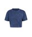 T-shirt Court Femme Indigo Blanc Build Your Brand-1