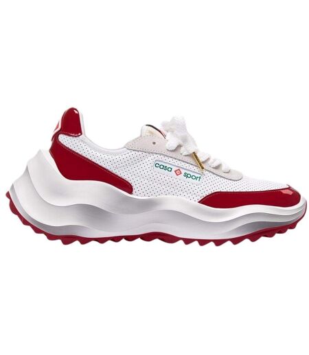 Mens Atlantis Casual Trainers Red White Casablanca