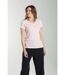 Tee shirt col rond manches courtes femme Marine Pot Pourri(Rose) | Gerard Pasquier-3