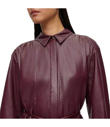 Robe Chemisier Mi-longue Dibanora Femme Rouge Boss