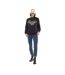 Sweat femme uni avec cold rond et patch Vondutch-4
