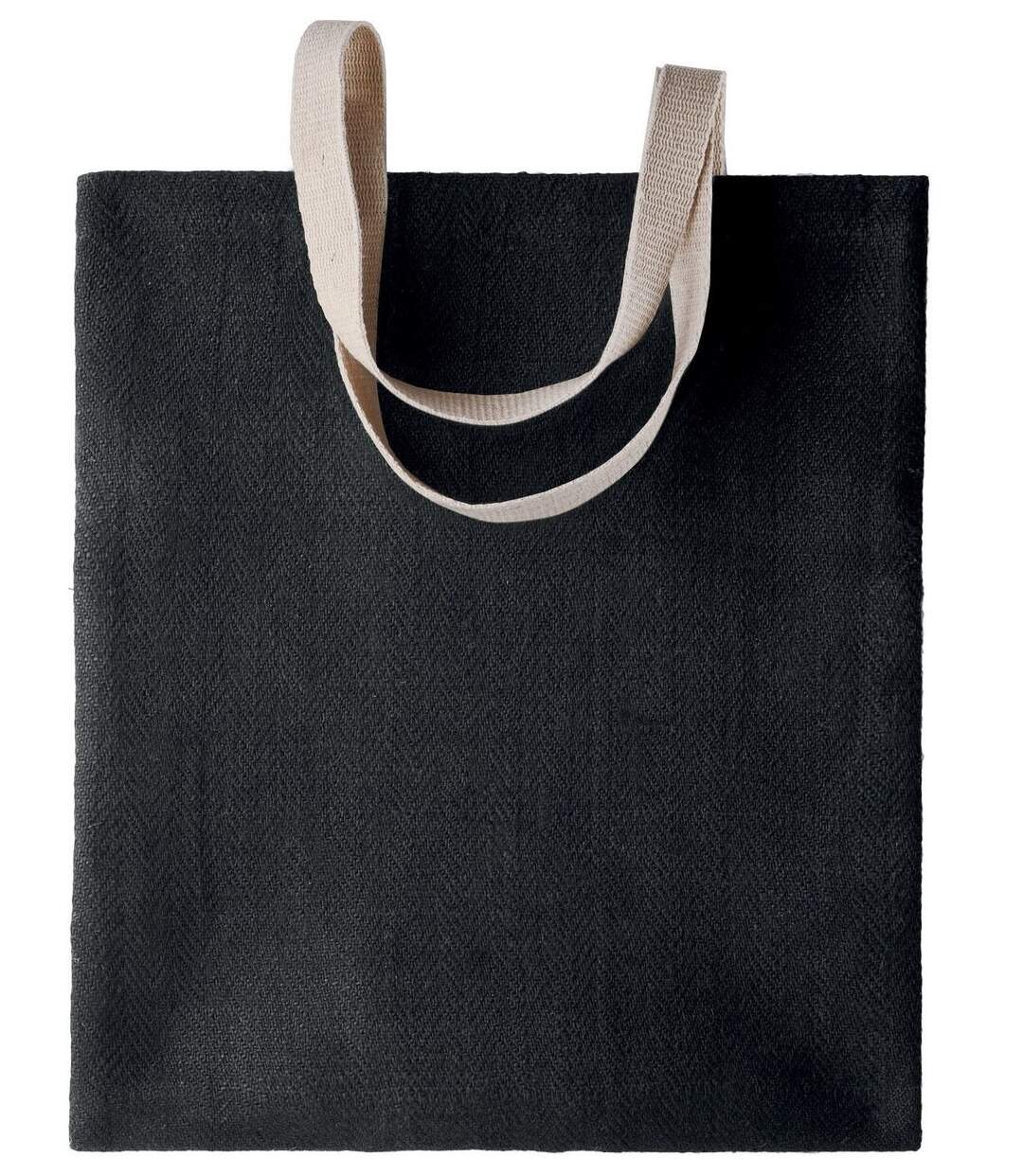 sac en toile de jute teint - KI0226 - noir - noir-1