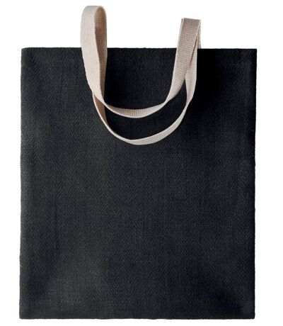 sac en toile de jute teint - KI0226 - noir - noir