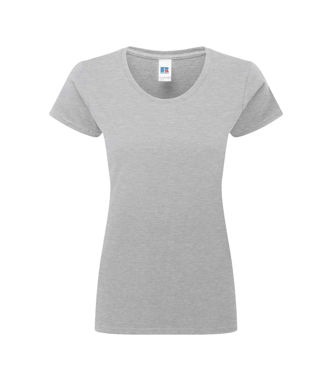 Womens/ladies Authentic Classic T-shirt Light Oxford Russell-2