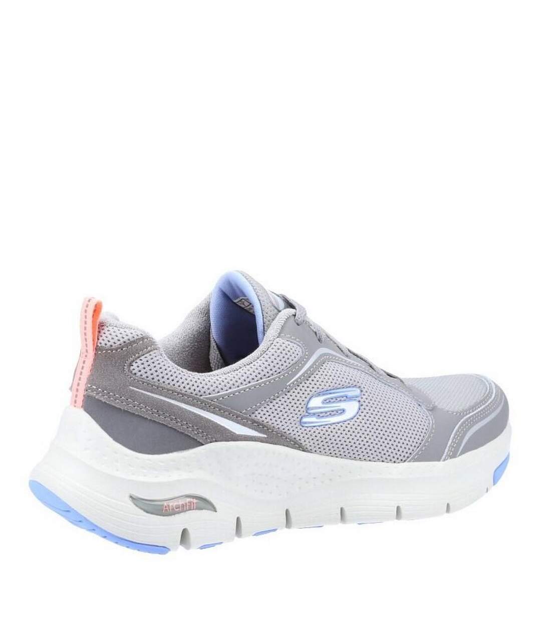 Skechers Womens/Ladies Arch Fit Gentle Stride Leather Sneakers (Gray/Blue) - UTFS8524