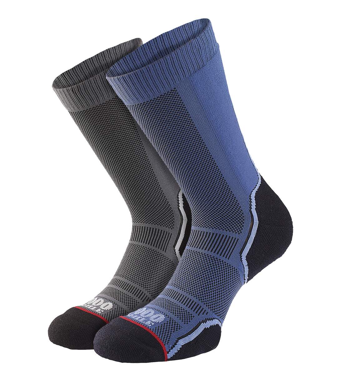 Lot de 2 paires de chaussettes Trek monocouche pour hommes