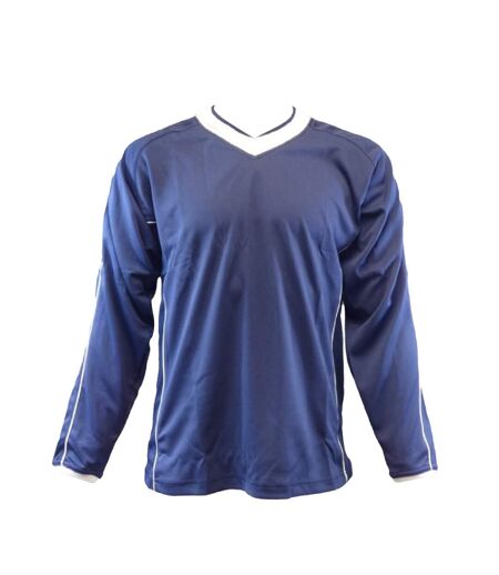 Maillot De Foot Adulte Bleu Marine Blanc Carta Sport