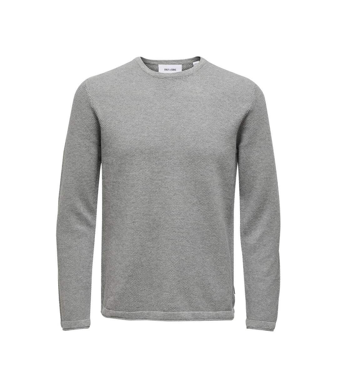 Pull Gris Homme Only & Sons Spanter - L