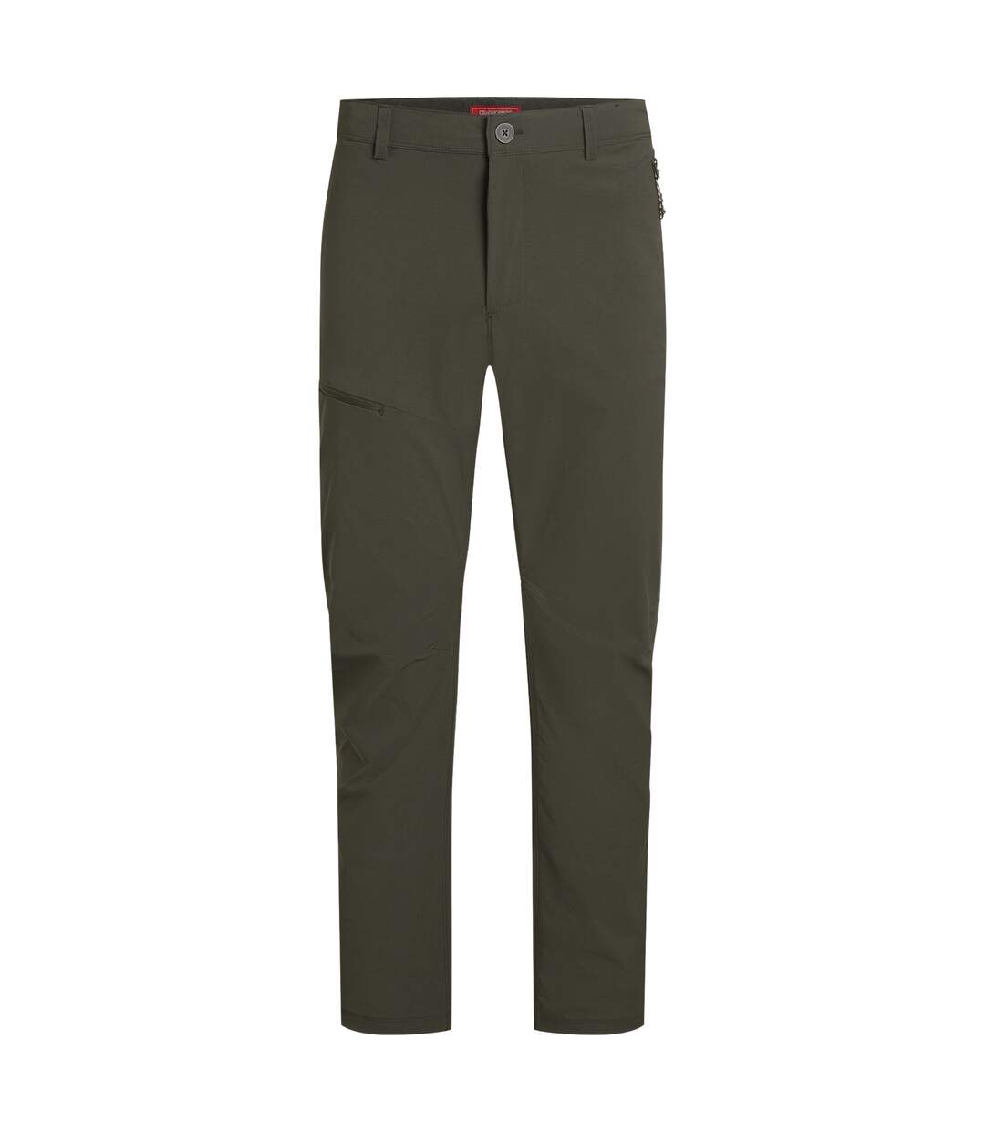 Pantalon Cintré Et Uni À Taille Ajustable Homme Kaki Sombre Craghoppers-2