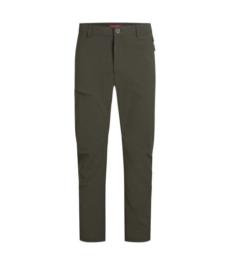 Pantalon Cintré Et Uni À Taille Ajustable Homme Kaki Sombre Craghoppers