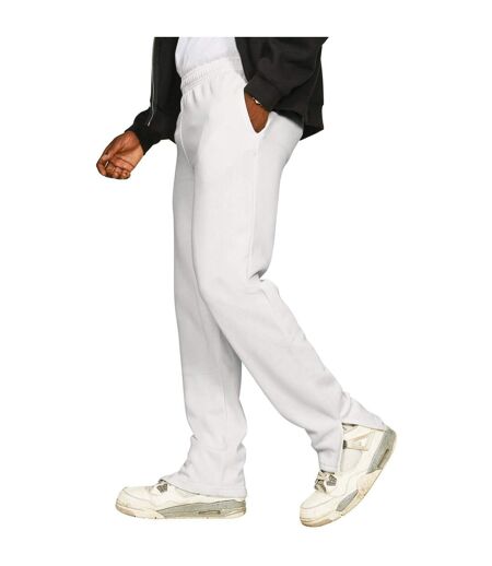 Mens Blended Core Ringspun Cotton Regular Jogging Bottoms White Casual Classics