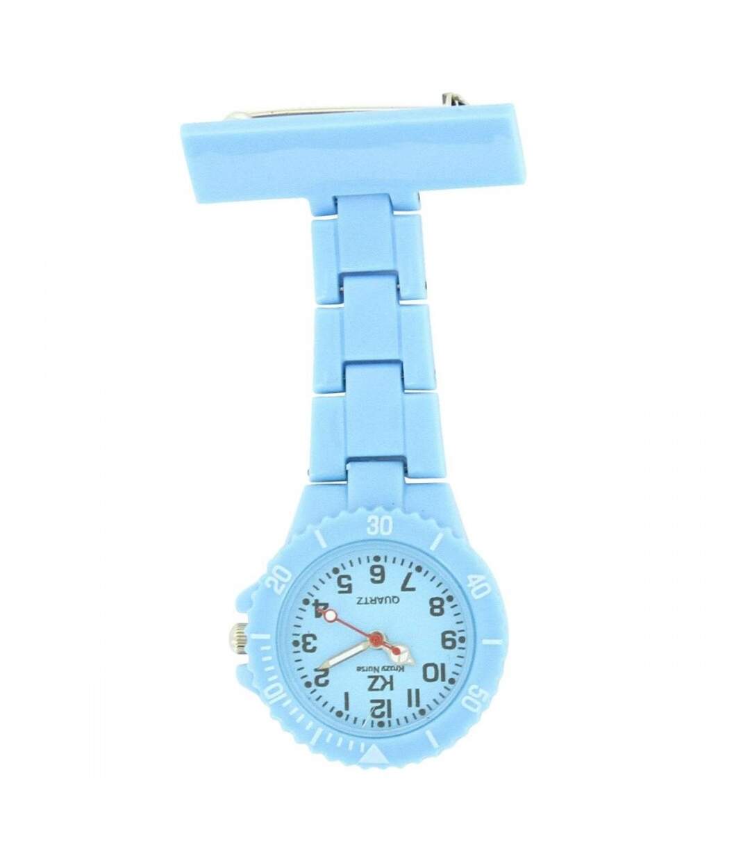 Montre infirmière Plastique Bleu Ciel broche 48