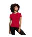 Skinni Fit Womens/Ladies Feel Good Stretch Short Sleeve T-Shirt (Heather Red) - UTRW4422
