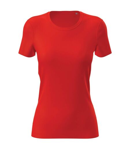 Womens/ladies Active Sports Tee Scarlet Red Stedman