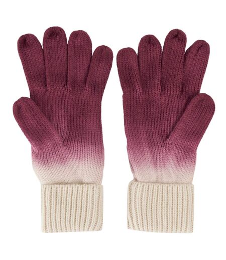 Gants frosty femme rouge foncé / vanille claire Regatta