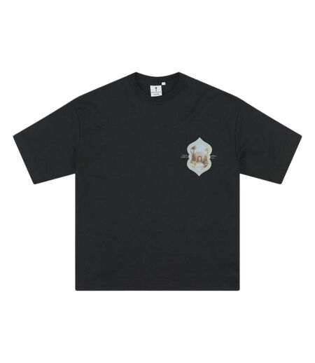 Mens Morelos Crew Neck Oversized T-shirt Black Rose London