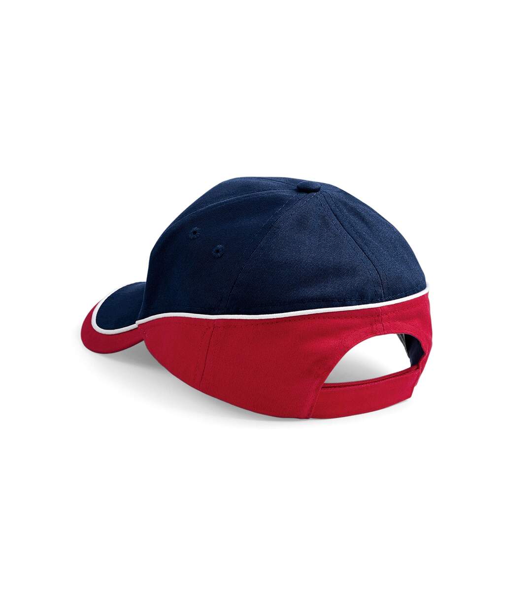 Casquette teamwear competition bleu marine / rouge classique / blanc Beechfield-2