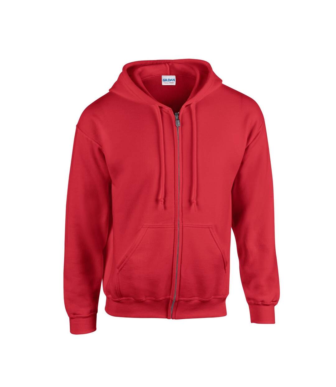 Mens heavy blend full zip hoodie red Gildan