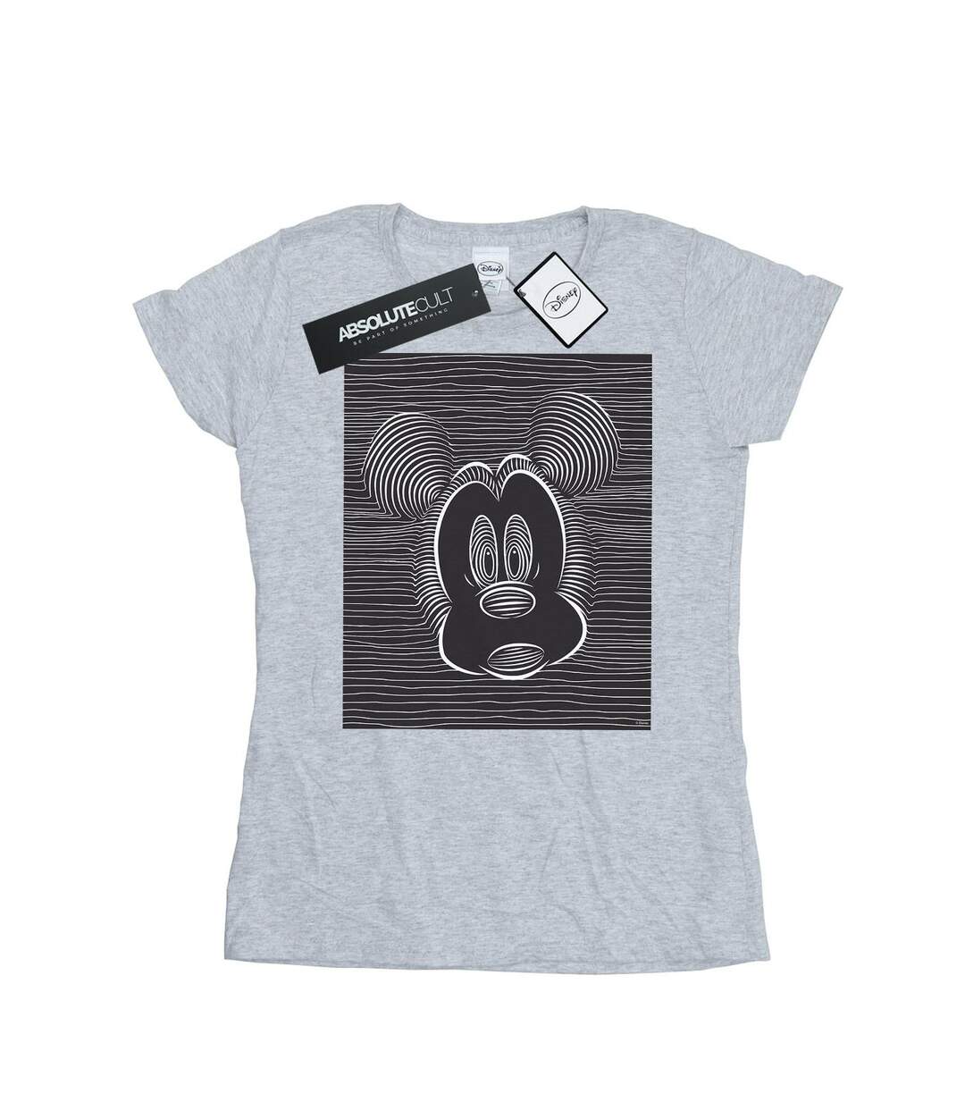 Disney T-Shirt coton yeux magiques Mickey Mouse Femme/Ladies (Gris sportif) - UTBI31846-1