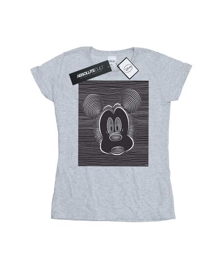 Disney T-Shirt coton yeux magiques Mickey Mouse Femme/Ladies (Gris sportif) - UTBI31846