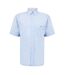 Mens Classic Logo Poplin Short-sleeved Shirt Light Blue Gant-2