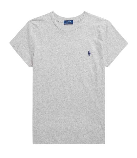 Womens/ladies Jersey T-shirt Heather Grey Ralph Lauren