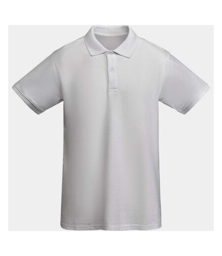 Mens prince short-sleeved polo shirt white Roly