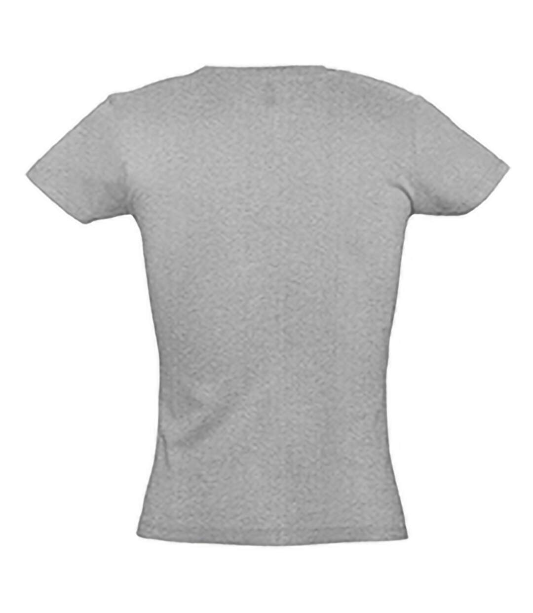 T-shirt à manches courtes femme gris marne SOLS