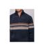 Pull chenille col camionneur zippé rayures LATORIA-3